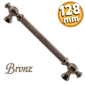 Badem10 Kesir Mobilya Mutfak Dolabı Çekmece Dolap Kapak Bronz 128 mm Metal Kulp
