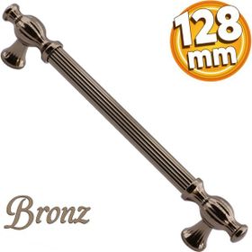 Badem10 Kesir Mobilya Mutfak Dolabı Çekmece Dolap Kapak Bronz 128 mm Metal Kulp
