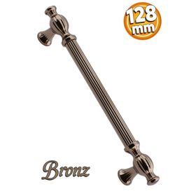Badem10 Kesir Mobilya Mutfak Dolabı Çekmece Dolap Kapak Bronz 128 mm Metal Kulp