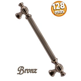 Badem10 Kesir Mobilya Mutfak Dolabı Çekmece Dolap Kapak Bronz 128 mm Metal Kulp