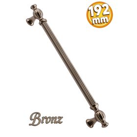 Badem10 Kesir Mobilya Mutfak Dolabı Çekmece Dolap Kapak Bronz 192 mm Metal Kulp
