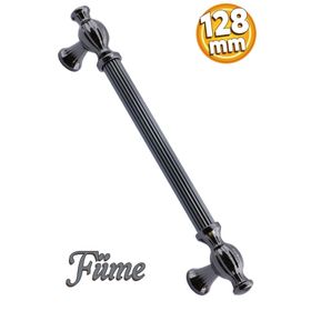 Badem10 Kesir Mobilya Mutfak Dolabı Çekmece Dolap Kapak Füme 128 mm Metal Kulp