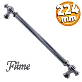 Badem10 Kesir Mobilya Mutfak Dolabı Çekmece Dolap Kapak Füme 224 mm Metal Kulp