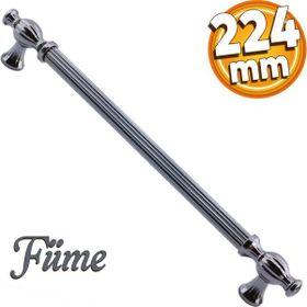 Badem10 Kesir Mobilya Mutfak Dolabı Çekmece Dolap Kapak Füme 224 mm Metal Kulp