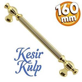 Badem10 Kesir Mobilya Mutfak Dolabı Çekmece Dolap Kapak Gold Altın 160 mm Metal Kulp