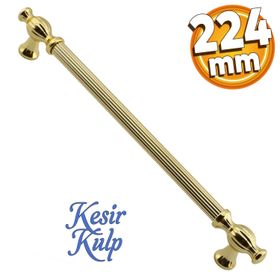 Badem10 Kesir Mobilya Mutfak Dolabı Çekmece Dolap Kapak Gold Altın 224 mm Metal Kulp