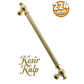 Badem10 Kesir Mobilya Mutfak Dolabı Çekmece Dolap Kapak Gold Altın 224 mm Metal Kulp