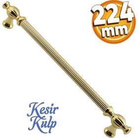 Badem10 Kesir Mobilya Mutfak Dolabı Çekmece Dolap Kapak Gold Altın 224 mm Metal Kulp