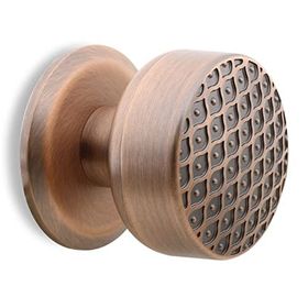 Badem10 Kestila Kapı Tokmağı Topuzu Kolu Antik Bakır Metal Tokmak