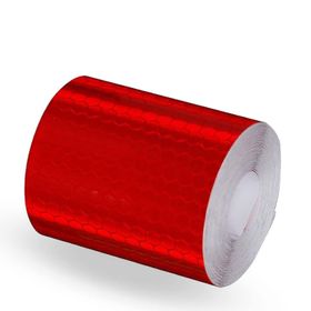 Badem10 Kırmızı 5 m Reflektörlü Reflektif Fosforlu Şerit Bant