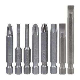 Badem10 Klytek Matkap Bits Düz Yıldız Torx 8 Parça Vidalama Ucu