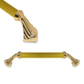 Badem10 Konak Çekmece Dolap Kapak 128 mm Metal Altın Kulp