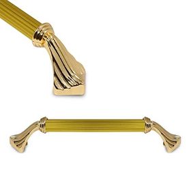 Badem10 Konak Çekmece Dolap Kapak 128 mm Metal Altın Kulp