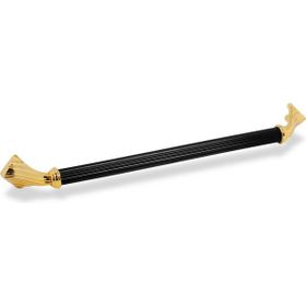 Badem10 Konak Metal 224 mm Siyah Altın Rustik Çekmece Dolap Kapak Kulbu