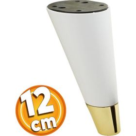 Badem10 Konik Lüks 12 cm Beyaz Altın Mobilya Kanepe Sehpa TV Ünitesi Koltuk Ayağı