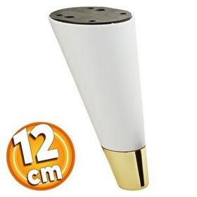Badem10 Konik Lüks 12 cm Beyaz Altın Mobilya Kanepe Sehpa TV Ünitesi Koltuk Ayağı