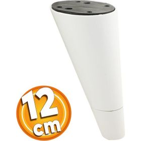 Badem10 Konik Lüks Mobilya 12 cm Beyaz Kanepe Sehpa TV Ünitesi Koltuk Ayağı