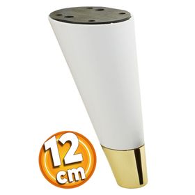 Badem10 Konik Lüks Mobilya 12 cm Beyaz Kanepe Sehpa TV Ünitesi Koltuk Ayağı