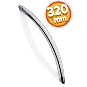 Badem10 Krom Metal 320 mm Malin Mobilya Dolap Kapak Çekmece Kulbu