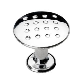 Badem10 Krom Metal Noktalı Düğme Çekmece Dolap Daire Kapak Kulbu