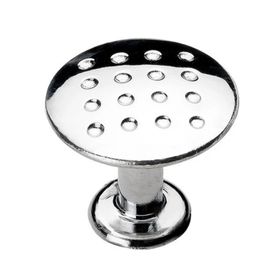 Badem10 Krom Metal Noktalı Düğme Çekmece Dolap Daire Kapak Kulbu