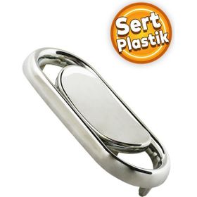 Badem10 Küçük Trend Düğme Çekmece Dolap Kapak Plastik Krom 32 mm Kulp