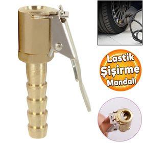 Badem10 Lastik Teker Top Hava Şişirme Kompresör Uyumlu Lastik Şişirme Mandalı
