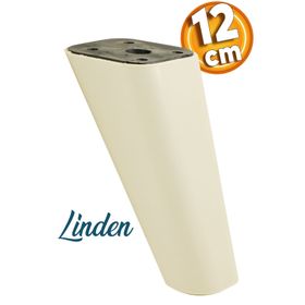 Badem10 Linden 12 cm Krem Oval Baza Lüks Mobilya Kanepe Sehpa TV Ünitesi Koltuk Ayağı