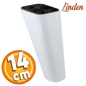 Badem10 Linden Lüks 14 cm Beyaz Oval Baza Mobilya Kanepe Sehpa TV Ünitesi Koltuk Ayağı