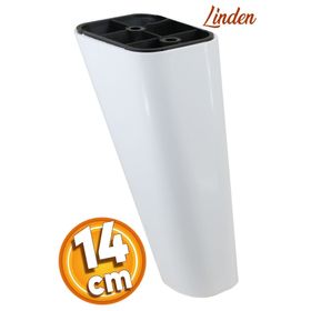 Badem10 Linden Lüks 14 cm Beyaz Oval Baza Mobilya Kanepe Sehpa TV Ünitesi Koltuk Ayağı