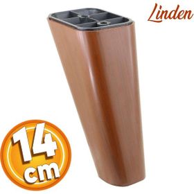 Badem10 Linden Lüks 14 cm Kahverengi Ahşap Desenli Baza Mobilya Kanepe Sehpa TV Ünitesi Koltuk Ayağı