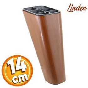 Badem10 Linden Lüks 14 cm Kahverengi Ahşap Desenli Baza Mobilya Kanepe Sehpa TV Ünitesi Koltuk Ayağı
