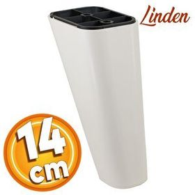 Badem10 Linden Lüks 14 cm Krem Oval Baza Mobilya Kanepe Sehpa TV Ünitesi Koltuk Ayağı
