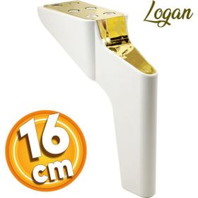 Badem10 Logan Lüks 16 cm Beyaz Gold Baza Mobilya Kanepe Sehpa TV Ünitesi Koltuk Ayağı