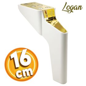 Badem10 Logan Lüks 16 cm Beyaz Gold Baza Mobilya Kanepe Sehpa TV Ünitesi Koltuk Ayağı