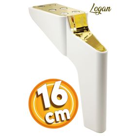 Badem10 Logan Lüks 16 cm Beyaz Gold Baza Mobilya Kanepe Sehpa TV Ünitesi Koltuk Ayağı
