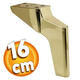 Badem10 Logan Lüks 16 cm Parlak Gold Baza Mobilya Kanepe Sehpa TV Ünitesi Koltuk Ayağı