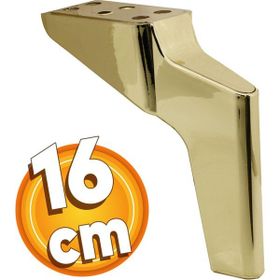 Badem10 Logan Lüks 16 cm Parlak Gold Baza Mobilya Kanepe Sehpa TV Ünitesi Koltuk Ayağı