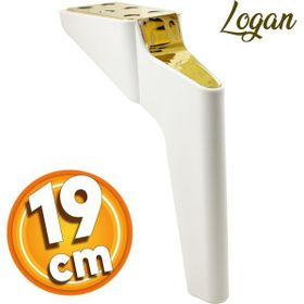 Badem10 Logan Lüks 19 cm Beyaz Gold Baza Mobilya Kanepe Sehpa TV Ünitesi Koltuk Ayağı