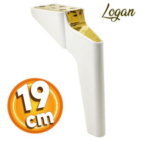 Badem10 Logan Lüks 19 cm Beyaz Gold Baza Mobilya Kanepe Sehpa TV Ünitesi Koltuk Ayağı
