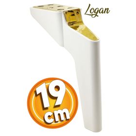 Badem10 Logan Lüks 19 cm Beyaz Gold Baza Mobilya Kanepe Sehpa TV Ünitesi Koltuk Ayağı