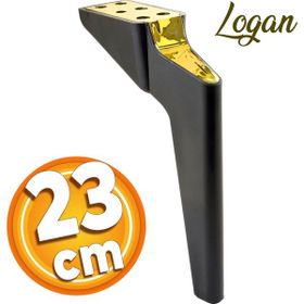 Badem10 Logan Lüks 23 cm Siyah Gold Baza Mobilya Kanepe Sehpa TV Ünitesi Koltuk Ayağı