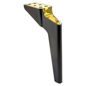Badem10 Logan Lüks 23 cm Siyah Gold Baza Mobilya Kanepe Sehpa TV Ünitesi Koltuk Ayağı