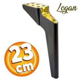 Badem10 Logan Lüks 23 cm Siyah Gold Baza Mobilya Kanepe Sehpa TV Ünitesi Koltuk Ayağı