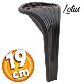Badem10 Lotus Lüks 19 cm Siyah Baza Mobilya Kanepe Sehpa TV Ünitesi Koltuk Ayağı