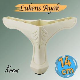 Badem10 Lukens 14 cm Krem Desenli Baza Mobilya Kanepe Koltuk Ayağı