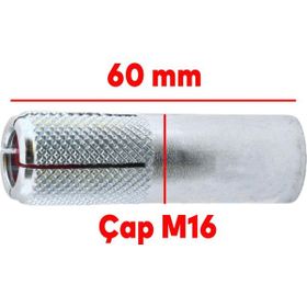 Badem10 M16 Çakma Çelik Dübel