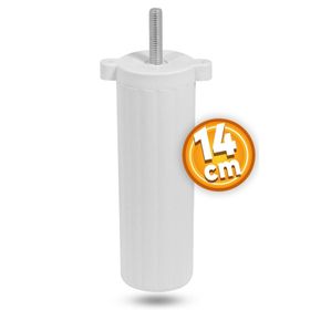 Badem10 M8 Civata Ayarlı Beyaz Ayak 14 cm Kanepe Baza Koltuk Destek Ayağı