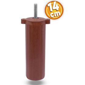 Badem10 M8 Civata Ayarlı Kahverengi Ayak 14 cm Kanepe Baza Koltuk Destek Ayağı