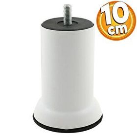 Badem10 M8 Civata Beyaz Metal Ayak 10 cm Mobilya Metal Kanepe Baza Koltuk Destek Ayağı